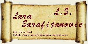 Lara Sarafijanović vizit kartica